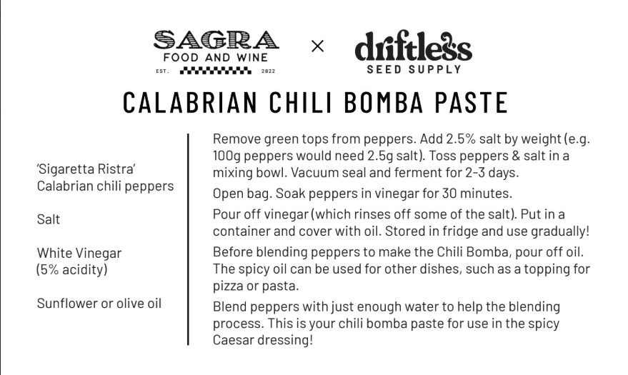 Sigaretta Ristra Calabrian Chile Heirloom Italian Hot Pepper - Organic