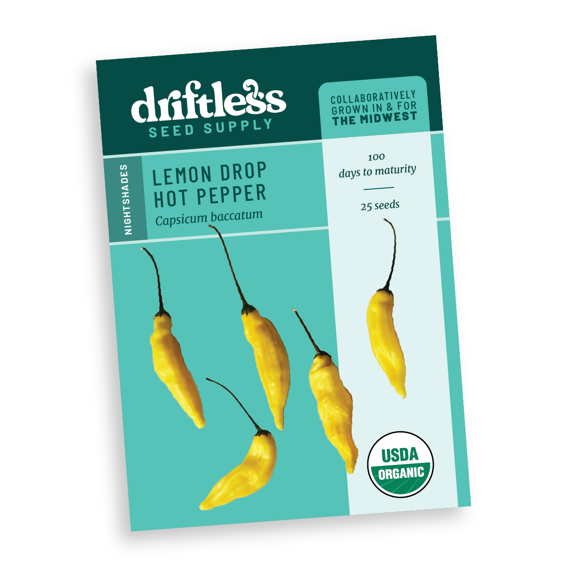 Lemon Drop Heirloom Hot Pepper - Organic