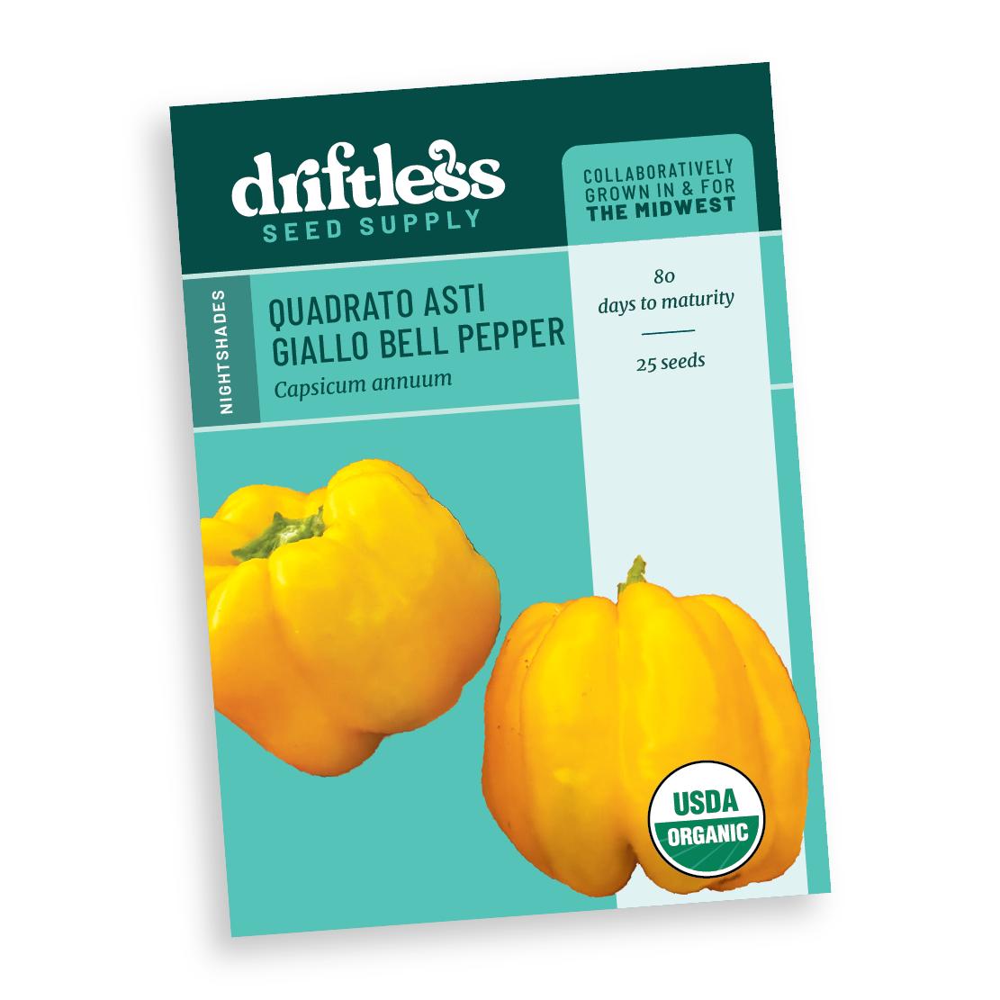 Quadrato Asti Giallo Heirloom Yellow Bell Pepper